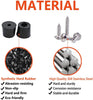 GVFM 18 Round Rubber Feet with 304 Stainless Steel Screws and Stainless Steel Washer (D19 x 16 x H15 mm), Soft But Not Slip, BPA Free, Perfect Grips for Furniture, Electronics & Appliances!