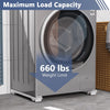 SOLEJAZZ Furniture Dolly, Adjustable Mobile Roller, Heavy Duty Appliance Dolly Cart, Furniture Mover Mobile Base for Washing Machines, Refrigerators, Dryers, Dishwashers and Heavy Objects (White)