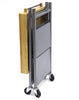 Origami Folding Kitchen Cart on Wheels | for Chefs Outdoor Coffee Wine and Food, Microwave Cart, Kitchen Island on Wheels, Rolling Cart, Kitchen Appliance & Utility Cart | Silver with Wood - RBT-02