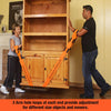 Forearm Forklift 2-Person Lifting and Moving Straps; Lift and Carry Furniture, Appliances, Mattresses or Items up to 800 lbs Like a Pro, Includes Movers Rubber Band, Black