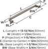 Amerock | Appliance Pull | Satin Nickel | 12 inch (305 mm) Center to Center | Westerly | 1 Pack | Drawer Pull | Drawer Handle | Cabinet Hardware