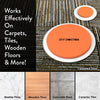 DIY Doctor Furniture Sliders for Carpet - Furniture Slider Hardwood - Carpet Furniture Sliders - Furniture Sliders for Tile Floors - 8 Piece Value Pack (4X Large & 4X Small) - Orange